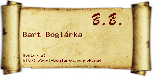 Bart Boglárka névjegykártya