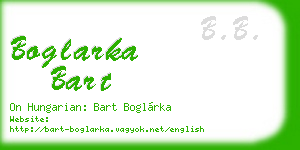 boglarka bart business card